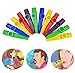 12Pcs Kazoo With 20Pcs Kazoo Flute Diaphragms, Durable Plastic Kazoo Musical Instruments, Good Companion for Guitar, Ukulele, Violin and Keyboard (Yellow, green,blue,red,purple)