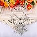 EVER FAITH Silver-Tone Snowflake Necklace Earrings Set Austrian Crystal Clear Bridal
