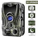 Trail Camera, 1080P 16MP Game Camera with 120°Wide Angle 80ft Detection Range, Night Vision Motion Activated, 36 pcs 940nm IR LEDs, IP65 Waterproof, 0.3s Trigger Time Wildlife Hunting Camera