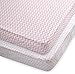 Ely’s & Co. Crib Sheets Baby Girl Fitted Crib Mattress Sheet Set, 2 Pack, 100% Jersey Knit Cotton, Infant and Toddler Nursery Bedding, Pink Chevron and Polka Dot Collection, 28” x 52”
