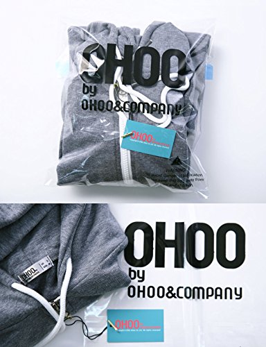 Ohoo Mens Slim Fit Long Sleeve Lightweight Zip-up Hoodie With Kanga Pocket/DCF002-DEEPGREY-S