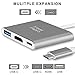 Travel Inspira USB C HDMI Hub, with USB 3.0 Port and Type C Recharging Port for MacBook 2016, Chromebook Pixel and More Type C Devices