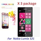 CyberTech 3X (QTY:3) Ultra Crystal Clear LCD Screen Protector Film Cover 4 Nokia Lumia 521 - tmobile