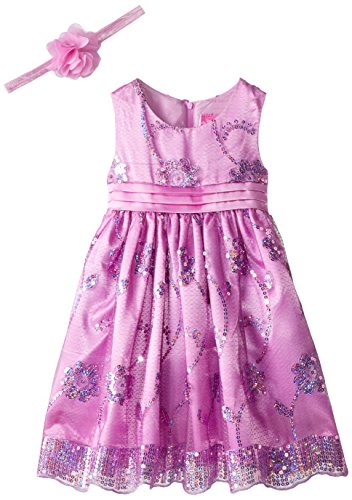 Disney Little Girls' Disney Princess Rapunzel Dress with Matching Tiara, Purple, 4