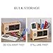 Artinova Wooden Pencil Holder Desk Supplies Organizer Pen Cup, Stationery Storage Box with Calendar for Desk, ARTA-0006M