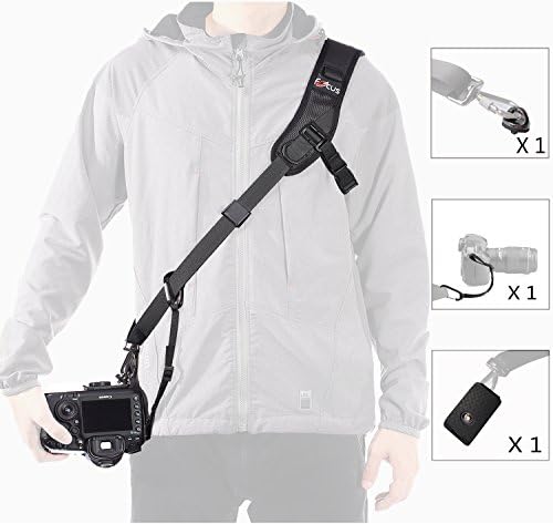 Camera Strap Rapid Fire Shoulder Neck Strap Sling Belt Quick Release and Safety Tether for DSLR SLR Camera