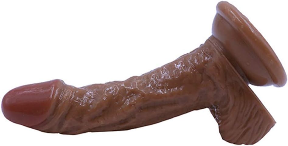 Heiww 6.1 in Rea.listic Did-Los Women Soft Suction Cup Toy (Color : Brown)