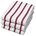 Now Designs 218212 Basketweave Kitchen Towel, Set of Three, Red, 3 Count