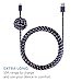 Native Union NIGHT Cable - 10ft Ultra-Strong Reinforced [Apple MFi Certified] iPhone/iPad Compatible Lightning to USB Charging Cable with Weighted Knot (Nautical)