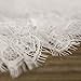 ARKSU Romantic Vintage Lace Table Runner with Embroidered 18X120inch White Floral Lace Table Runner for Candlelight Dinners, Wedding Reception Table Decor