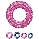 Kids Inflatable Tube Swim Ring - Swimming Pool Floats Water Rings by Floaties (Pink, Small)