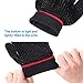 TecUnite 2 Pieces Heat Resistant Gloves Silicone Non-slip Gloves for Hair Styling Curling Iron, Fit All Hand Sizes (Black silicone dots)