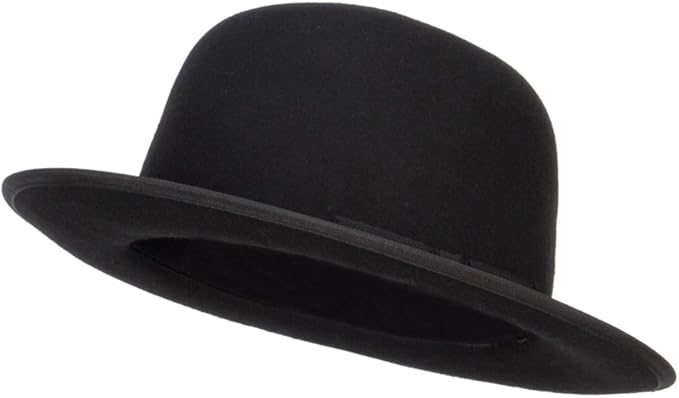 black round brim hat