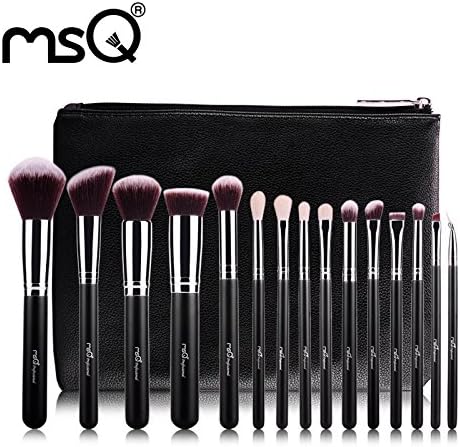 MSQ 15pcs Antibacterial PRO.Makeup Brushes Set Make Up Brushes Cosmetics Beauty Tool