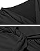 Zeagoo Women Plus Size Casual Blouse V Neck Short Sleeve Retro Twist Knot Front T-Shirt Top