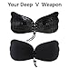 Breathable Straplesss Self-Adhesive Bra Re-Use Invisible Bra With Super-High-Viscosity (Black-D)