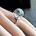Dandelion Seed Make a Wish Real Flower Glass Ball Open Resizable Copper Rings