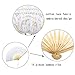 Metable Women Lace Folding Fan Handmade Cotton Lace Embroidered with Bamboo Frame Hand Held Fans Victorian Design for Dancing Cosplay Wedding Decoration