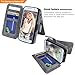 Samsung Galaxy S7 Case, [Detachable Wallet Folio][2 in 1][Zipper Cash Storage][Up to 14 Card Slots 1 Photo Window] Premium PU Leather Purse Clutch with Removable Inner Magnetic TPU Case - Gray