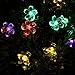 Qedertek 2 Pack Christmas Solar String Lights, 21ft 8 Modes 50 LED Blossom Fairy Garden String Lights for Outdoor, Home, Lawn, Wedding, Patio, Party,Halloween and Holiday Decorations (Multi-Color)