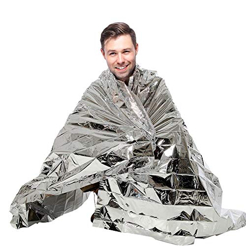One Club 5 Pack Extra Large Emergency Blanket 83″ X 52″ Emergency Mylar Thermal Blanket