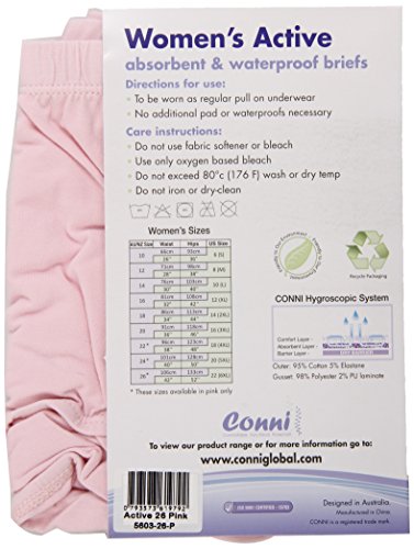 Conni Women's Active Undergarments, Pink, Size 22