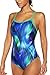 ALove Women's Printed Athletic One Piece Swimsuit Sports Swimwear Training Suit