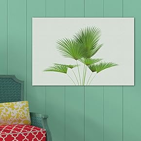 Canvas Wall Art - Watercolor Style Plant with Narrow Leaves - Giclee Print Gallery Wrap Modern Home Art Ready to Hang - 12x18 inches