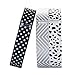 i-smile® 3PCS Replacement Bands with Metal Clasps for Fitbit Flex / Wireless Activity Bracelet Sport Wristband / Fitbit Flex Bracelet Sport Arm Band (No tracker, Replacement Bands Only) & Silicon Fastener Ring For Free (Black with White Dots&Dalmatian&White+Wave, Large)