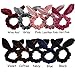 WillingTee 15pcs Women's Hair Scrunchies Velvet Scrunchy Rabbit Ear Elastic Hair Bands Chiffon Rabbit Ear Hair Scrunchies Elastic Hair Ties for Girls and Women