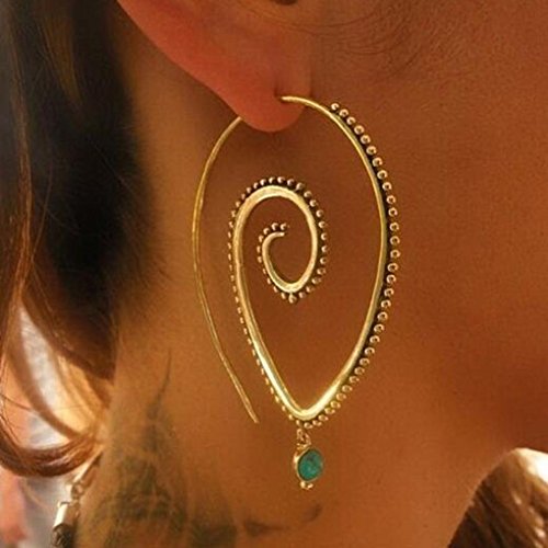 Clearance Deal! Hot Sale! Earring, Fitfulvan 2018 Fashion Vintage Earring Women Party Earrings Jewelry Accessories Gifts (Gold)