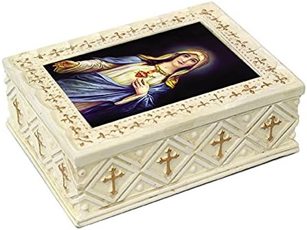 Immaculate Heart of Mary Box. 4 1/2" H.