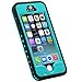 HESGI iPhone 5s Case, 6.6 ft Underwater Waterproof Shockproof Snowproof Dirtpoof Protection Case Cover with Touch ID for iPhone 5S/SE[Teal]