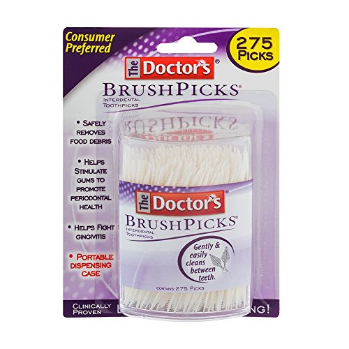 The Doctor's BrushPicks Interdental Toothpicks | Helps Fight Gingivitis | 275 Picks