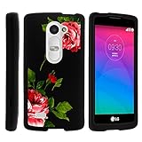 LG Sunset Case, Slim Fit Snap On Cover with Unique, Customized Design for LG Leon C40, H340N, Tribute 2, Power L22C, Destiny L21G, Sunset L33L (T Mobile, Metro PCS, Boost Mobile, Straight Talk, Tracfone) from MINITURTLE | Includes Clear Screen Protector and Stylus Pen - Affectionate Flowers