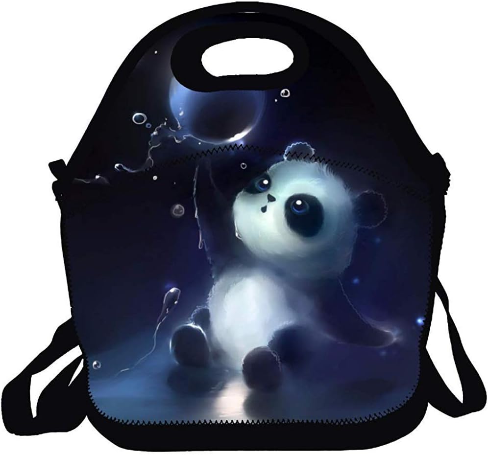 Lunchbox Food Container Lunch Tote Handbag Cool Fashion Animated Cute pan-da Designer Lunch Box for Work Office School