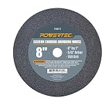 POWERTEC 15511 5/8" Arbor 150-Grit Silicon Carbide Grinding Wheel, 8" x 1"