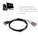Zerone 5FT/ 1.5M VGA Male Plug 15 pin to TV S-Video 3 RCA AV Adapter Cable for DVD HDTV PC