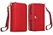 Galaxy S8 Wallet Case, Pasonomi Galaxy S8 PU Leather Protective Shell Detachable Folio Flip Holster Carrying Case with Card Holder for Samsung Galaxy S8 (Red)