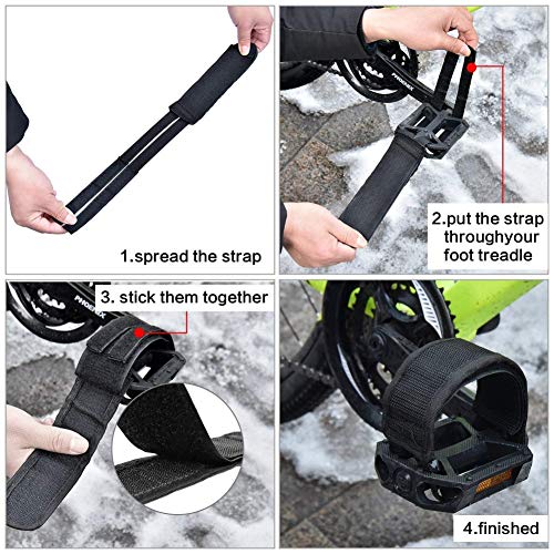 Coherny Bicycle Accessories Nylon Bicycle Pedal Belt Straps Bike Toe Clip Strap Belt Adhesivel Pedal Tape Fixed Gear Bike Cycling Fixie Cover 1 Piece - Thumbnail 3