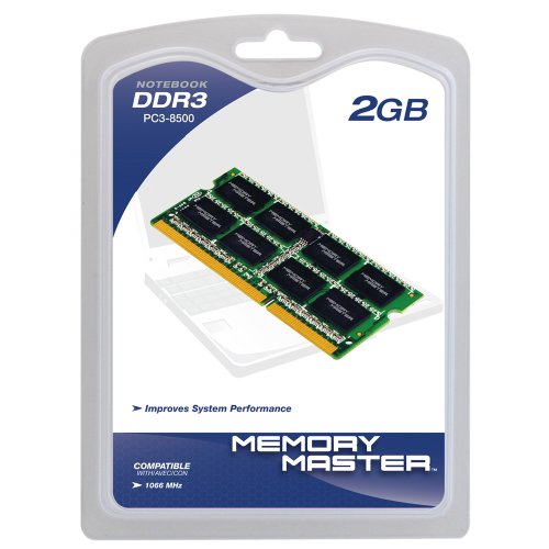 Memory Master 2 GB DDR3 1066MHz PC3-8500 Notebook SODIMM Memory Module (MMN2048SD3-1066)
