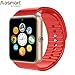 Aosmart Red Bluetooth Touch Screen Smart Wrist Watch Phone Mate with Camera