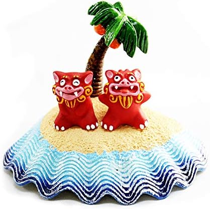 Amazon 沖縄 お土産 シーサー 置物 ミニ 玄関 貝ヤシシーサー 赤 置物 オブジェ オンライン通販