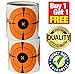 EasyShot Shooting Target Stickers-Adhesive Gun Targets for Shooting Targets for Rifle, Pistol, Air Pellet, Airsoft Guns Sticker BB Targets for Range Practice (4 Inch Orange Target Stickers 200pcs)