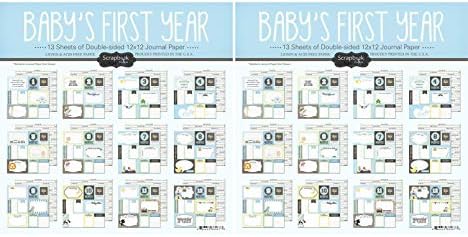 Scrapbook Customs Baby Boy First Months Scrapbooking Kit (Twะพ Pะฐck)