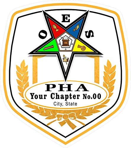 ProSticker 110-12 (Twelve) 4" Masonic Series Prince Hall Order of the Eastern Star Custom Decal Sticker