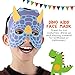 Dinosaur Birthday Party Supplies: 24 Dinosaur Party Masks - Masquerade and Halloween Dinosaur Face Mask - Foam Dinosaur Mask for Kids Themed Party Favors Decorations and Hats