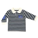 Hudson Baby Long Sleeve Striped Polo Shirtt - Twenty One, 3-6 months