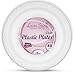 Laura Stein Crystal Clear Disposable Plates (160 Count, 6 Inch Plates) | Premium Dessert Sized Plastic Party Plates | Heavy Duty Plastic Plates For Weddings, Events & Parties (4 Pack x 40 Plates)