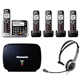 Panasonic KX-TG7875S Link2Cell Bluetooth Phone w/ 5-Handset, Headset & Extender